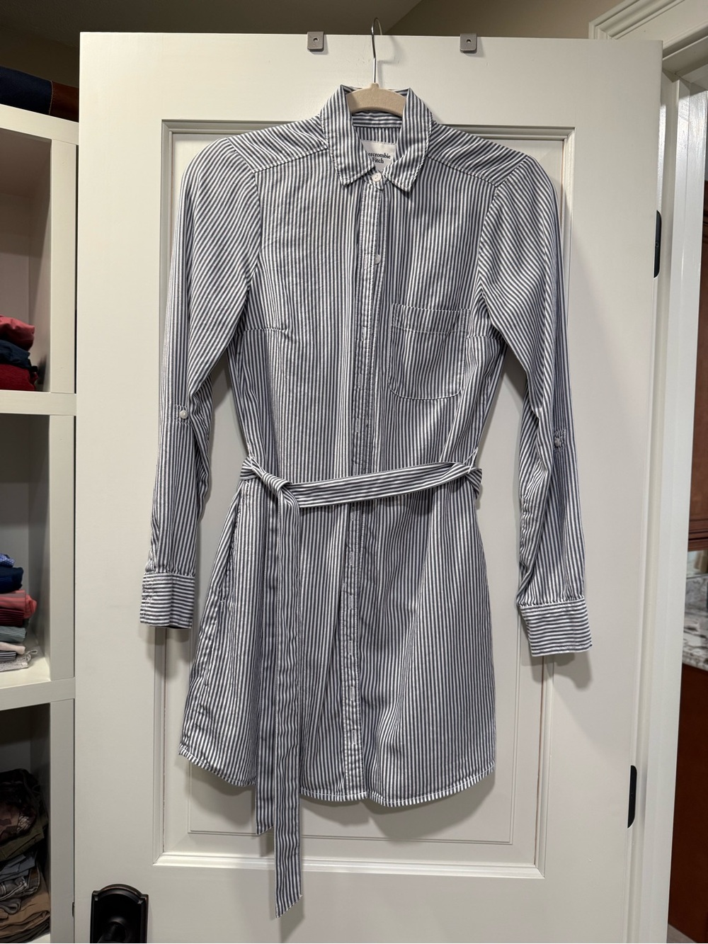 A&F Button Down Shirt Dress with Pockets